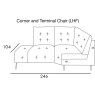 Bolzano Corner and Terminal Chair Section (LHF) by Italia Living