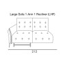 Bolzano Large Sofa 1 Arm 1 Recliner (LHF) by Italia Living