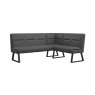 Nino Dark Grey Corner Dining Bench (Left or Right Hand Facing) Nino Dark Grey Corner Dining Bench (Left or Right Hand Facing)