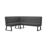 Nino Dark Grey Corner Dining Bench (Left or Right Hand Facing) Nino Dark Grey Corner Dining Bench (Left or Right Hand Facing)