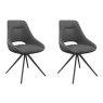 Pair of Cerutti Dark Grey Swivel Dining Chairs Pair of Cerutti Dark Grey Swivel Dining Chairs