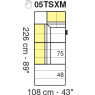 Tuniz LHF 108 x 226cm Terminal Module by Marinelli Home Tuniz LHF 108 x 226cm Terminal Module by Marinelli Home