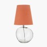 Hallie Clear Glass Terracotta Lamp