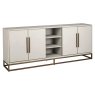 Whitebone Brass 225cm 4 Door Sideboard by Richmond Interiors