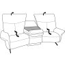 Loona Trapezoidal Manual Recliner Sofa (4484-70HN) by Himolla Loona Trapezoidal Manual Recliner Sofa (4484-70HN) by Himolla
