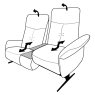 Loona 2.5 Seater Electric Recliner Sofa with Table & Light and Lift & Rise in Right Seat (4484-34QR) Loona 2.5 Seater Electric Recliner Sofa with Table & Light and Lift & Rise in Right Seat (4484-34QR)