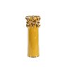 28.5cm Yellow Ceramic Vase With Chunky Gold Design