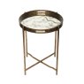 Antique Gold And Mirror Top End Table