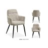 Pair of Donna Dining Chairs (Three Colours Available) by MaxFurn