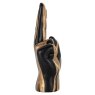 Decorative object hand peace (Black/gold) Decorative object hand peace (Black/gold)