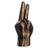 Decorative object hand peace (Black/gold) Decorative object hand peace (Black/gold)