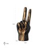 Decorative object hand peace (Black/gold) Decorative object hand peace (Black/gold)