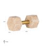 Deco object Dumble beige / shiny brass (Beige) Deco object Dumble beige / shiny brass (Beige)