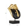 Decorative object Tongue (Black/gold) Decorative object Tongue (Black/gold)