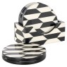 Coaster Jula (Black/white) Coaster Jula (Black/white)