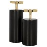 Candle holder Caya small (Black/gold) Candle holder Caya small (Black/gold)
