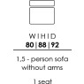 Skandia 1.5 Person Sofa Without Arms - 1 Seat (CO80) Skandia 1.5 Person Sofa Without Arms - 1 Seat (CO80)
