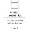 Skandia 1 Person Sofa Without Arms - 1 Seat (CO60) Skandia 1 Person Sofa Without Arms - 1 Seat (CO60)