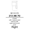 Skandia Corner with 1 Person Seat (65cm) with Open End Round Pouf- Right - (HJXR65H) Skandia Corner with 1 Person Seat (65cm) with Open End Round Pouf- Right - (HJXR65H)