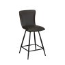 Pair of Isla Swivel Bar Stools (Dark Grey Distressed PU) Pair of Isla Swivel Bar Stools (Dark Grey Distressed PU)