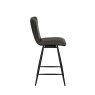 Pair of Isla Swivel Bar Stools (Dark Grey Distressed PU)