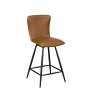 Pair of Isla Swivel Bar Stools (Tan Distressed PU) Pair of Isla Swivel Bar Stools (Tan Distressed PU)