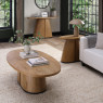 Luma Rustic Oak & Peppercorn Oval Lamp Table Luma Rustic Oak & Peppercorn Oval Lamp Table