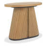 Luma Rustic Oak & Peppercorn Oval Lamp Table