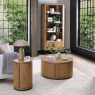 Luma Rustic Oak & Peppercorn Round Storage Coffee Table Luma Rustic Oak & Peppercorn Round Storage Coffee Table