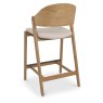 Luma Rustic Oak Bar Stool - Ivory Bonded Leather Luma Rustic Oak Bar Stool - Ivory Bonded Leather