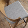 Luma Rustic Oak Bar Stool - Grey Fabric Luma Rustic Oak Bar Stool - Grey Fabric