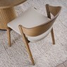Pair of Luma Rustic Oak Ply Back Dining Chairs - Ivory Bonded Leather Pair of Luma Rustic Oak Ply Back Dining Chairs - Ivory Bonded Leather