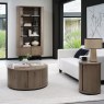 Luma Grey Oiled Oak & Peppercorn Round Storage Coffee Table Luma Grey Oiled Oak & Peppercorn Round Storage Coffee Table
