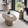 Luma Grey Oiled Oak & Peppercorn Oval Coffee Table Luma Grey Oiled Oak & Peppercorn Oval Coffee Table