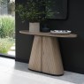 Luma Grey Oiled Oak & Peppercorn Oval Console Table