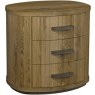 Luma Knotty Oak & Weathered Oak 3 Drawer Nightstand