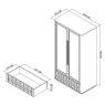 Luma Knotty Oak & Weathered Oak Double Wardrobe Luma Knotty Oak & Weathered Oak Double Wardrobe