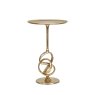 60cm Gold Twisted Metal Accent Table