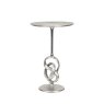60cm Nickel Twisted Metal Accent Table