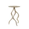 60cm Gold Antler Metal Accent Table