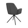Pair of Lina Swivel Dining Chairs (Grey Faux Leather) Pair of Lina Swivel Dining Chairs (Grey Faux Leather)