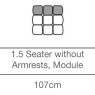 Kingsley 1.5 Seater without Armrests Module (107cm) by 3C Candy Kingsley 1.5 Seater without Armrests Module (107cm) by 3C Candy