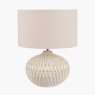 Cassius Warm White Textured Glazed Lamp
