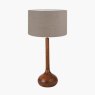 Toma Oiled Wood Tall Neck Table Lamp