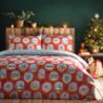 Twelve Days of Christmas Festive Duvet Cover Set Red