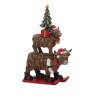 Xmas Stacked Highland Cow 25cms Xmas Stacked Highland Cow 25cms