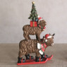 Xmas Stacked Highland Cow 25cms Xmas Stacked Highland Cow 25cms