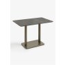 Brest 120 x 75cm Bistro Table (77cm High) - Marble Onyx Top & Gold Frame - by Habufa
