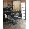 Brest 120 x 75cm Bistro Table (77cm High) - Marble Onyx Top & Black Frame - by Habufa