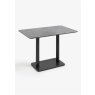 Brest 120 x 75cm Bistro Table (77cm High) - Stone Anthracite Top & Black Frame by Habufa Brest 120 x 75cm Bistro Table (77cm High) - Stone Anthracite Top & Black Frame by Habufa